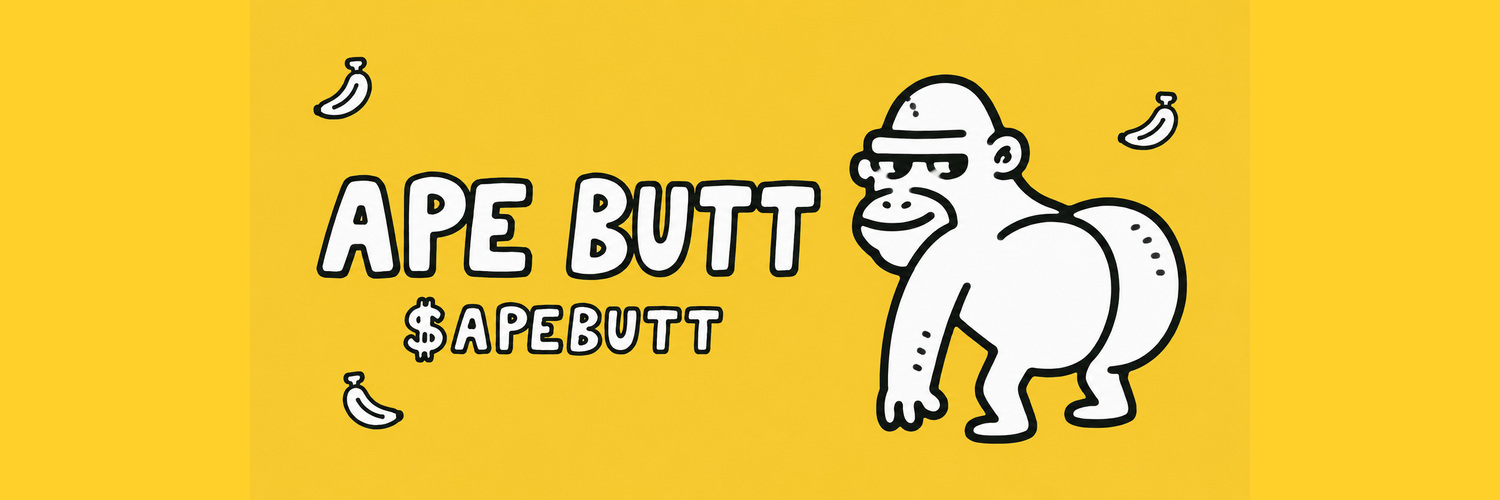 APEBUTT banner — $APEBUTT on Solana